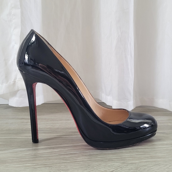 Christian Louboutin Black Patent Neofilo Heels - Picture 3 of 9